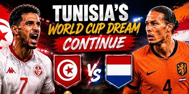 Tunisia vs Hà Lan đang có tinh thần hoàn toàn khác biệt